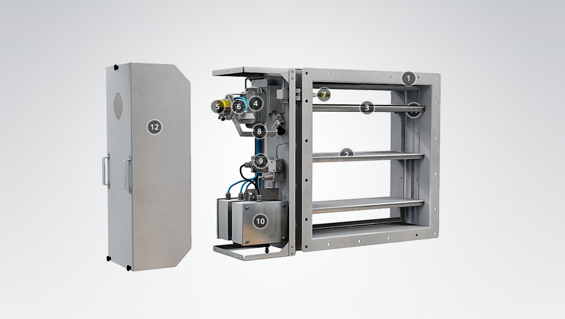 Halton Wales (MEI) Ltd Class H Fire Dampers CFD-01 (banked assemblies)